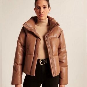 Abercrombie & Fitch Tan Puffer Jacket